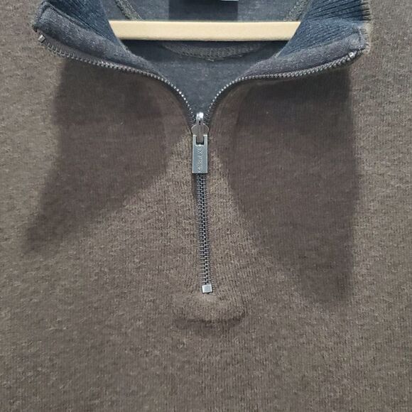 F/X Fusion Men's Chocolate Sweater Vest 1/4 Zippered Pull Over Size XXL - Picture 3 of 6